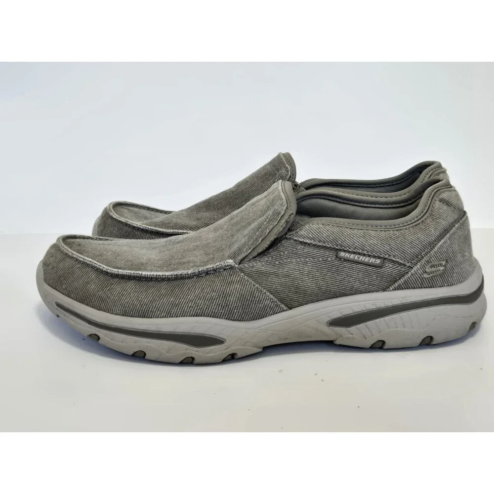 Skechers Shoes Mens 11 Creston Moseco Taupe Slip-On Memory Foam